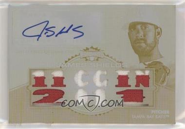 2012 Topps Triple Threads - Autographed Relics - White Whale Printing Plate Yellow #TTAR-69 - James Shields /1