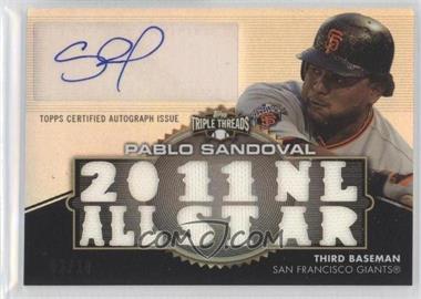 2012 Topps Triple Threads - Autographed Relics #TTAR-39 - Pablo Sandoval /18