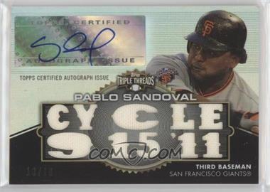 2012 Topps Triple Threads - Autographed Relics #TTAR-40 - Pablo Sandoval /18