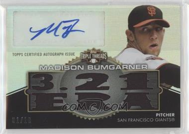 2012 Topps Triple Threads - Autographed Relics #TTAR-58 - Madison Bumgarner /18
