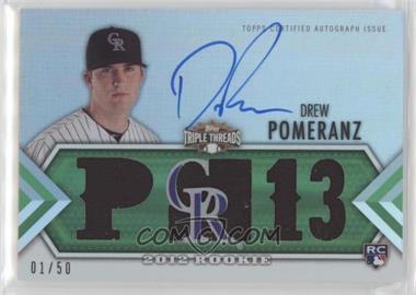 2012 Topps Triple Threads - [Base] - Emerald #123 - Future Phenoms Auto Relics - Drew Pomeranz /50 [EX to NM]