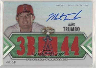 2012 Topps Triple Threads - [Base] - Emerald #145 - Future Phenoms Auto Relics - Mark Trumbo /50