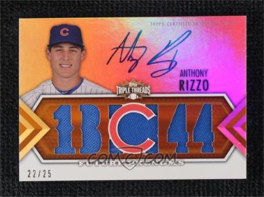 2012 Topps Triple Threads - [Base] - Gold #107 - Future Phenoms Auto Relics - Anthony Rizzo /25