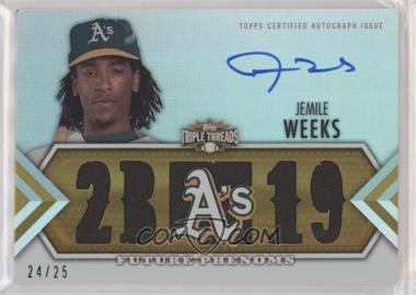 2012 Topps Triple Threads - [Base] - Gold #112 - Future Phenoms Auto Relics - Jemile Weeks /25