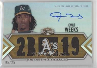 2012 Topps Triple Threads - [Base] - Gold #112 - Future Phenoms Auto Relics - Jemile Weeks /25