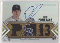 Future Phenoms Auto Relics - Drew Pomeranz #/25