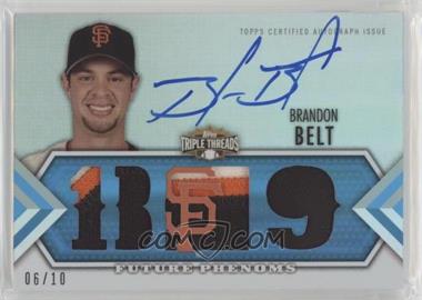 2012 Topps Triple Threads - [Base] - Sapphire #103 - Future Phenoms Auto Relics - Brandon Belt /10