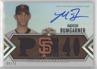 2012 Topps Triple Threads - [Base] - Sepia #102 - Future Phenoms Auto Relics - Madison Bumgarner /75