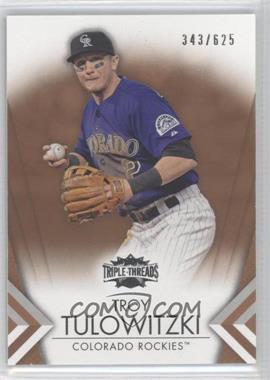 2012 Topps Triple Threads - [Base] - Sepia #13 - Troy Tulowitzki /625