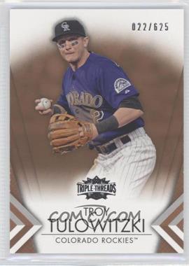 2012 Topps Triple Threads - [Base] - Sepia #13 - Troy Tulowitzki /625