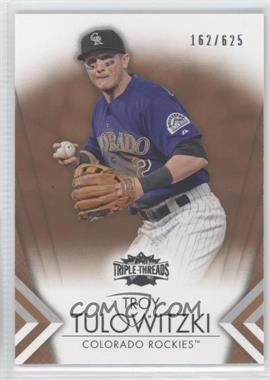 2012 Topps Triple Threads - [Base] - Sepia #13 - Troy Tulowitzki /625