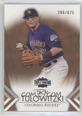 2012 Topps Triple Threads - [Base] - Sepia #13 - Troy Tulowitzki /625