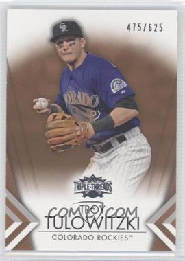 2012 Topps Triple Threads - [Base] - Sepia #13 - Troy Tulowitzki /625