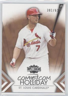 2012 Topps Triple Threads - [Base] - Sepia #14 - Matt Holliday /625