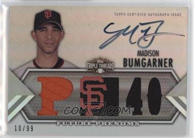 2012 Topps Triple Threads - [Base] #102 - Future Phenoms Auto Relics - Madison Bumgarner /99