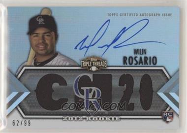 2012 Topps Triple Threads - [Base] #113 - Future Phenoms Auto Relics - Wilin Rosario /99