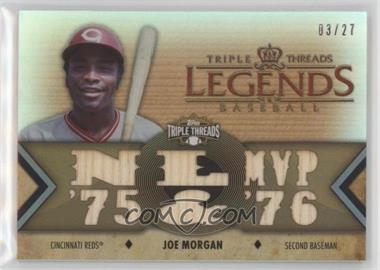 2012 Topps Triple Threads - Legends Relics - Sepia #TTRL-1 - Joe Morgan /27