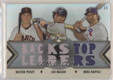 2012 Topps Triple Threads - Relic Combos #TTRC-33 - Buster Posey, Joe Mauer, Mike Napoli /36