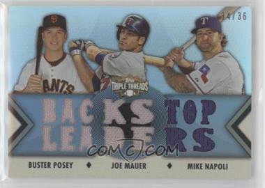 2012 Topps Triple Threads - Relic Combos #TTRC-33 - Buster Posey, Joe Mauer, Mike Napoli /36