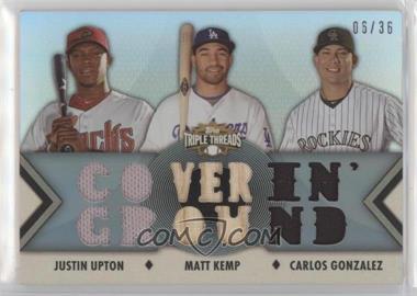 2012 Topps Triple Threads - Relic Combos #TTRC-50 - Justin Upton, Matt Kemp, Carlos Gonzalez /36