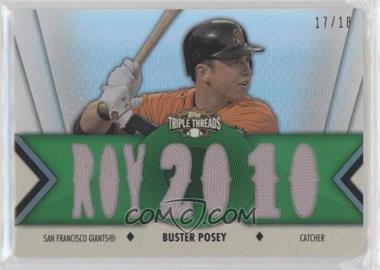 2012 Topps Triple Threads - Relics - Emerald #TTR-143 - Buster Posey /18