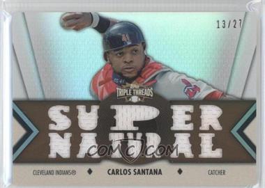 2012 Topps Triple Threads - Relics - Sepia #TTR-104 - Carlos Santana /27