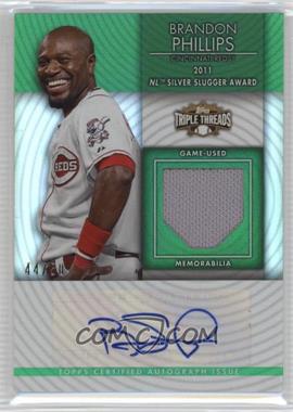 2012 Topps Triple Threads - Unity Autograph Relics - Emerald #TTUAR-13 - Brandon Phillips /50