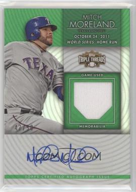 2012 Topps Triple Threads - Unity Autograph Relics - Emerald #TTUAR-80 - Mitch Moreland /50