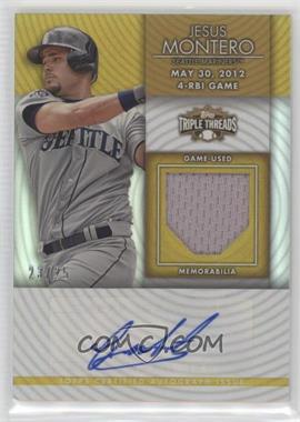 2012 Topps Triple Threads - Unity Autograph Relics - Gold #TTUAR-23 - Jesus Montero /25