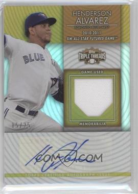 2012 Topps Triple Threads - Unity Autograph Relics - Gold #TTUAR-50 - Henderson Alvarez /25