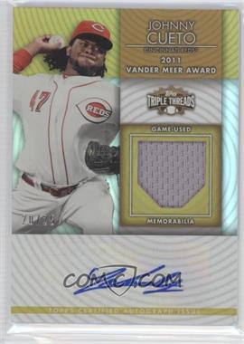 2012 Topps Triple Threads - Unity Autograph Relics - Gold #TTUAR-59 - Johnny Cueto /25