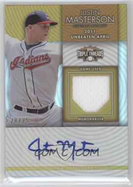 2012 Topps Triple Threads - Unity Autograph Relics - Gold #TTUAR-66 - Justin Masterson /25