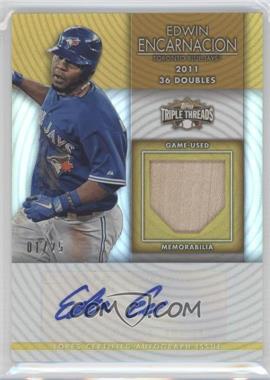 2012 Topps Triple Threads - Unity Autograph Relics - Gold #TTUAR-86 - Edwin Encarnacion /25