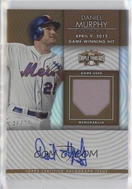 2012 Topps Triple Threads - Unity Autograph Relics - Sepia #TTUAR-28 - Daniel Murphy /75