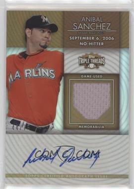 2012 Topps Triple Threads - Unity Autograph Relics - Sepia #TTUAR-6 - Anibal Sanchez /75