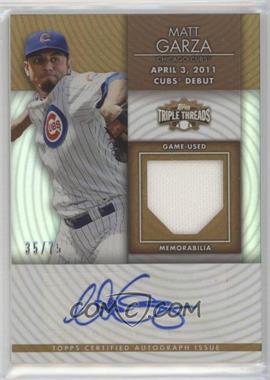 2012 Topps Triple Threads - Unity Autograph Relics - Sepia #TTUAR-79 - Matt Garza /75