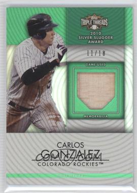 2012 Topps Triple Threads - Unity Relics - Emerald #TTUR-18 - Carlos Gonzalez /18