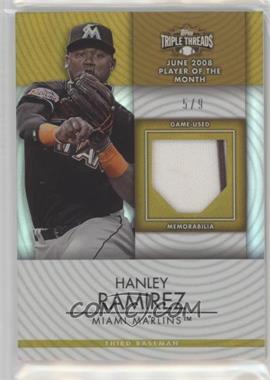 2012 Topps Triple Threads - Unity Relics - Gold #TTUR-189 - Hanley Ramirez /9