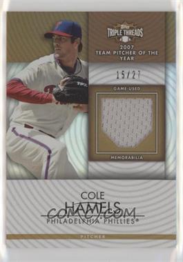 2012 Topps Triple Threads - Unity Relics - Sepia #TTUR-127 - Cole Hamels /27