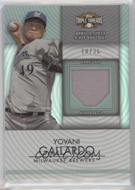 2012 Topps Triple Threads - Unity Relics #TTUR-215 - Yovani Gallardo /36