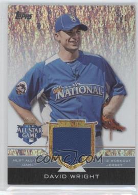 2012 Topps Update Series - All-Star Stitches Relics - Platinum #AS-DW - David Wright /1