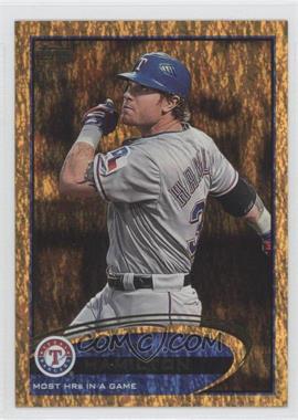 2012 Topps Update Series - [Base] - Gold Sparkle #US192 - Checklist - Josh Hamilton (Most HRs in a Game)