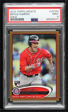 2012 Topps Update Series - [Base] - Gold #US183 - Rookie Debut - Bryce Harper /2012 [PSA 9 MINT]