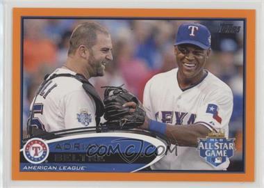 2012 Topps Update Series - [Base] - Holiday Factory Set Bonus Pack Orange #US220 - All-Star - Adrian Beltre (with Mike Napoli) /210