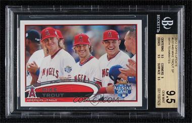 2012 Topps Update Series - [Base] #US144.2 - SP - All-Star - Mike Trout (Horizontal with Angels Teammates) [BGS 9.5 GEM MINT]