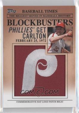 2012 Topps Update Series - Blockbusters Hat Logo Patch #BP-24 - Steve Carlton