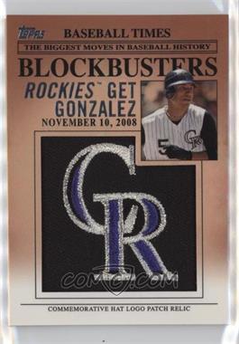 2012 Topps Update Series - Blockbusters Hat Logo Patch #BP-27 - Carlos Gonzalez