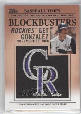 2012 Topps Update Series - Blockbusters Hat Logo Patch #BP-27 - Carlos Gonzalez