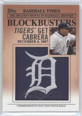 2012 Topps Update Series - Blockbusters Hat Logo Patch #BP-8 - Miguel Cabrera