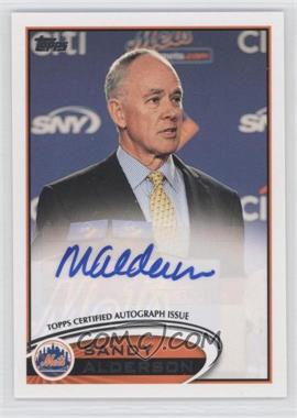 2012 Topps Update Series - General Manager Autographs #AGM-SA - Sandy Alderson